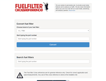 Tablet Screenshot of fuelfilter-crossreference.com